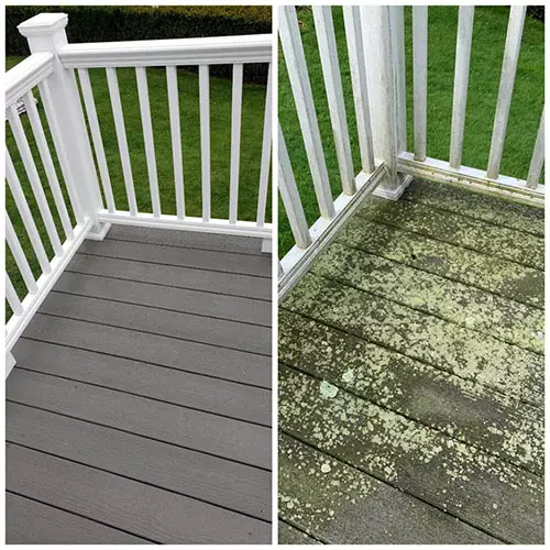 Trex deck cleaning and power washing